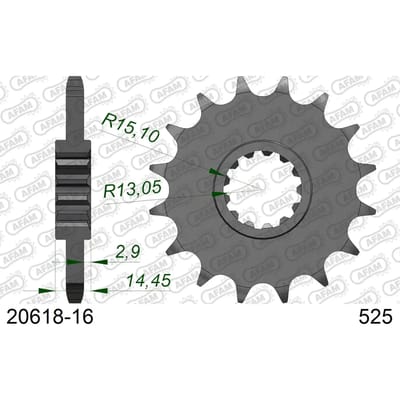 Tandwiel Afam 525 16 dents