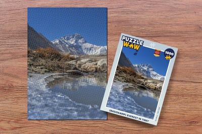 Puzzel (Basiskamp) Everest in Tibet - Legpuzzel - Puzzel 1000 stukjes volwassenen