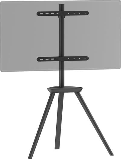 VDD TV Standaard - Vloerstandaard - Studio Statief - Schildersezel Design - Tot 65 inch - Zwart