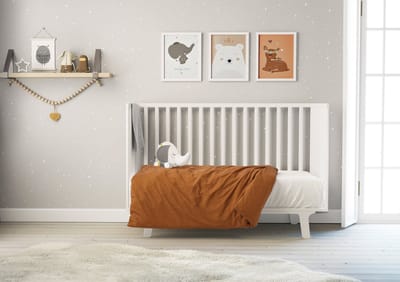 Mistral Home - DEKBEDOVERTREK - gewassen katoen - 100 x 140 cm - junior - effen kleur - roest - Voor baby of peuter