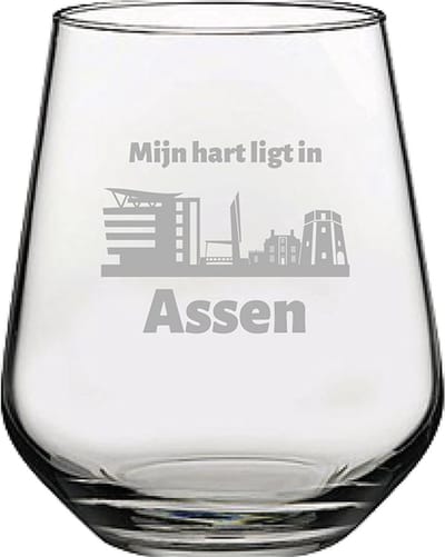 Gegraveerde Drinkglas 42,5cl Assen