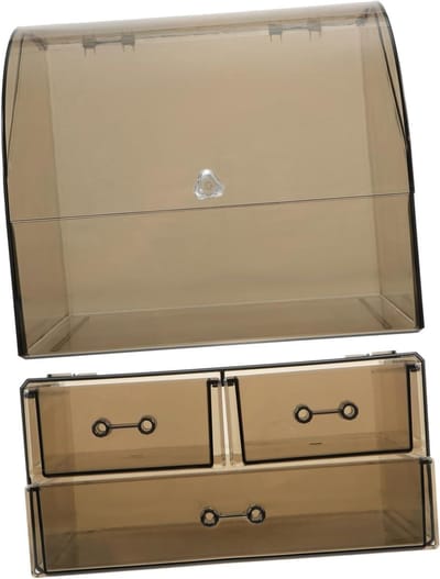 Cosmetische Opbergdoos - Make-up Houder - Bureau Organiseren - Installatievrij Ontwerp - 1276 Gram - Zwart