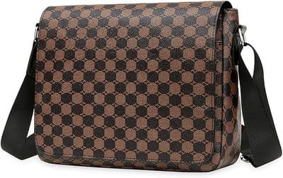 KZQ Schoudertas - Heren schoudertas - Crossbodytas - Waterdichte en krasbestendige leren crossbodytas - Herentas - Messengerbag - Bruin