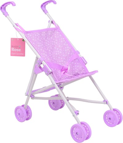 Johntoy poppenbuggy Baby Rose - speelgoed buggy multicolor.