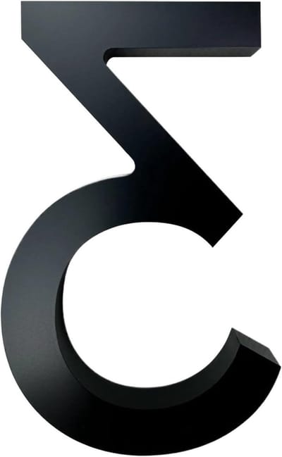 Huisnummer Acryl - Adres Plaat - Huis Herkenbaar Maken - Drijvend Effect - 30 cm Hoog - Zwart