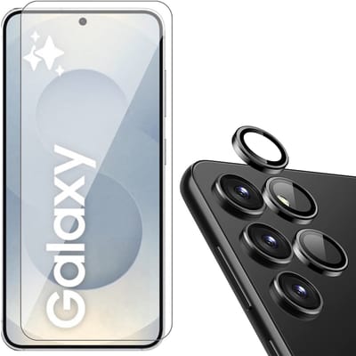 Screenprotector & Camera geschikt voor Samsung Galaxy S25 - Glas