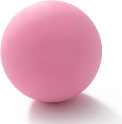 Massagebal voor Yoga en Fysiotherapie - Set van Ronde Rubber Massageballen voor Spierontspanning en Myofasciale Therapie voor Alle Leeftijden (Roze)