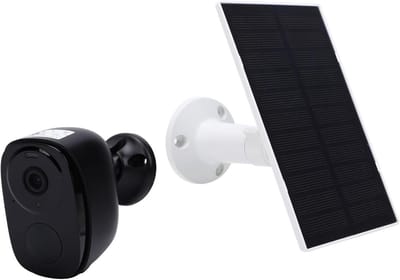 Veiligheidscamera Buiten - Zonnecamera HD - Huis Bewaken - AI Bewegingsdetectie - 2K Resolutie - Zwart