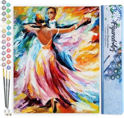 Figured'Art Schilderen op Nummer Volwassenen canvas Stijldansen - Handwerk acrylverf Kit DIY Compleet - 40x50cm zonder frame