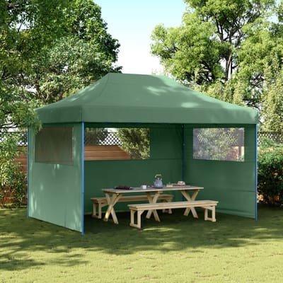 vidaXL - Partytent - inklapbaar - pop-up - met - 3 - zijwanden - groen