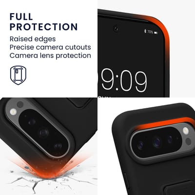kwmobile back cover voor smartphone - geschikt voor Google Pixel 10 / Pixel 10 Pro - 1x beschermhoesje van kunststof - In zwart