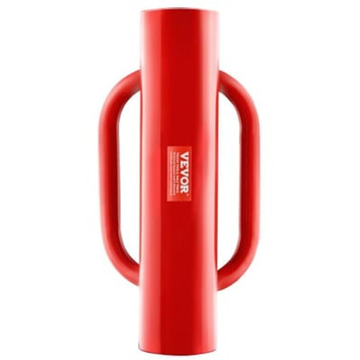 VEVOR Hekpaalrammer met handgrepen, T-paalrammer met binnendiameter van 2,7 inch, 14 lb zware handpaalrammer van koolstofstaal, gatgraver voor boerderijhekken voor U-profielen, wegwijzerpalen, houten palen, rood