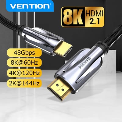 Ventie HDMI 2.1 Kabel 8K/60Hz 4K/120Hz 48Gbps HDMI Digitale Kabels splitter voor Xiaomi TV Box HDR10 + PS5 Schakelaar Kabel HDMI 2.1