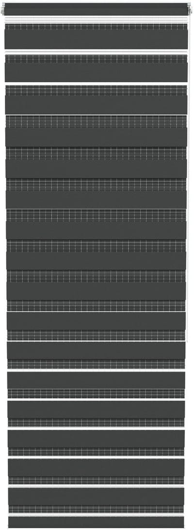 ACXIN Zebra Rollo Klemmfix - Zonder Boren - Lichtdoorlatend en Verduisterend - 80x220cm Zwart