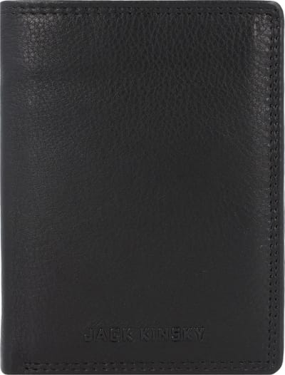 Jack Kinsky Brisbane Portemonnee RFID Leer 9,5 cm - Jongens - Horizontaal - schwarz