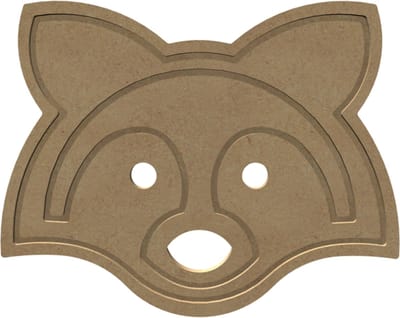 Gomille MDF figuur vossenkop knutseldecoratie 26 cm multicolor.