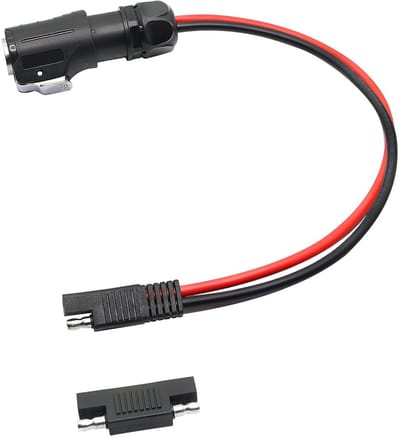 Waterdichte SAE naar LP-20 Kabeladapter 10AWG, 2-pins Stroomconnector voor Zonnepaneel en RV