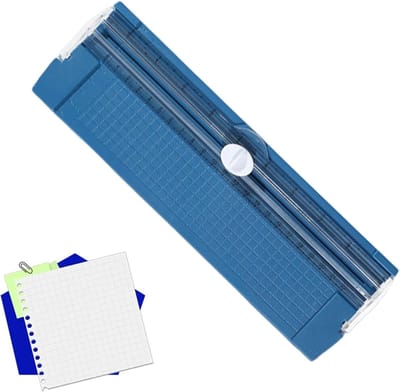 Precisie Snijmachine - Papier Snijder - Hobby Projecten - Lichtgewicht Robuust Ontwerp - 26.7 x 8.5 cm - Blauw