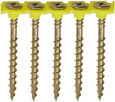 Vergalvaniseerde Houtschroeven Geel (4.2 x 55mm) - Doos 1000 Stuks