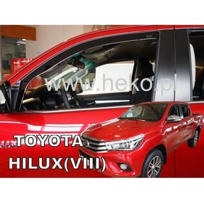 Déflecteurs d'air - J&J AUTOMOTIVE - Toyota Hilux 8 - Fumé - Installation facile - Acrylique renforcé