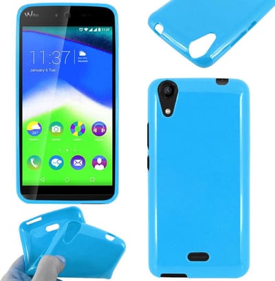 ebestStar - Hoes geschikt voor Wiko Rainbow Jam 4G, Beschermhoes Siliconen Schokbestendig, Dun en Flexibel, Blauw