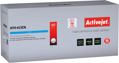 Activejet ATH-415CN Tonercartridge voor HP; Vervanging HP 415A W2031A; Supreme; 2100 pagina's; Blauw, met chip