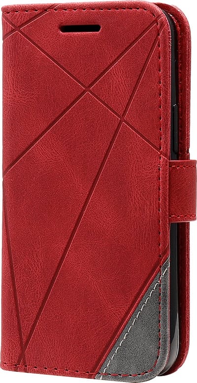 Hoesje geschikt voor Samsung Galaxy S24 - Bookcase - Pasjeshouder - Portemonnee - Patroon - Kunstleer - Rood