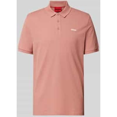 Poloshirt met labelprint, model 'Donos'