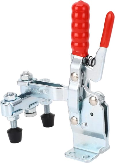 Verticale Klem - Spanklem Werkstuk - Werkstukken Vastzetten - Dubbele Kop - 227kg Klemkracht - Zilver