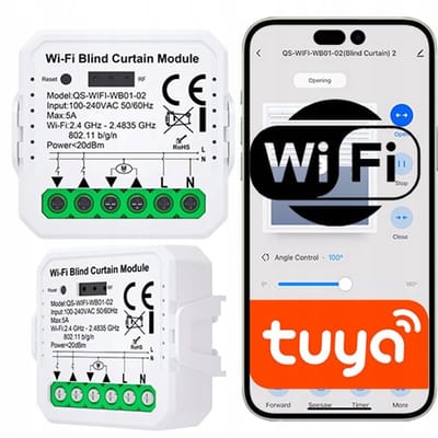 Slimme WiFi Jaloezie & Rolluik Controller met Lamel Hoek Instelling