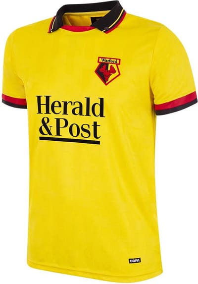 COPA - Watford FC 1989 - 91 Retro Voetbal Shirt - XXL - Geel