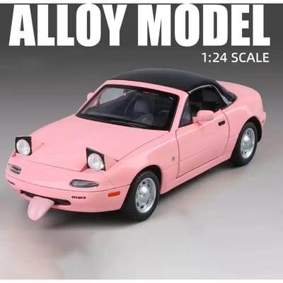 1:24 Mx-5 Speelgoedauto's Legering Diecast Modellen Met Licht Geluid Miniatuur Voertuig Wiel Stuurbare Auto Model Voor Kind Volwassen Cadeaus black