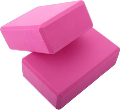 Yoga Blokken - Trainingsblokken Gymnastiek - Flexibiliteit Verbeteren - Hoge Dichtheid EVA - 23 x 15 x 75 cm - Roze