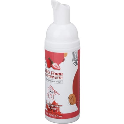 Kindertandpasta met schuim 60ml Aardbeiensmaak Rijk aan Calcium Tanden Bleken Verfrist Adem Schuim white