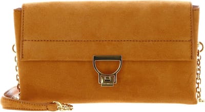 COCCINELLE Leren Schoudertas Arlettis Suede Handbag Paprika Oranje