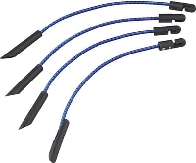 ProPlus Elastische dekzeilspanners - 280 mm - blauw - set van 4
