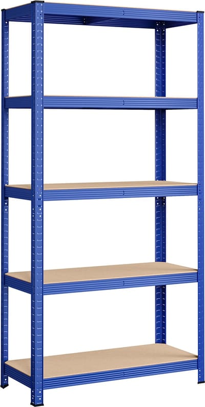 Opbergrek voor zware lasten - 180 x 90 x 40 cm, 5 niveaus, max. 875 kg belastbaar