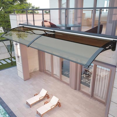 Regenhoes - Overkapping Deur - Bescherming Buiten - Waterdicht UV - 80x200cm - Bruin Blad