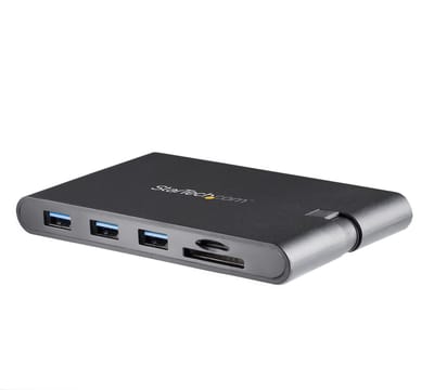 StarTech.com USB-C Multiport Adapter w/ HDMI and VGA - 3x USB 3.0 - SD - PD - external video adapter - black