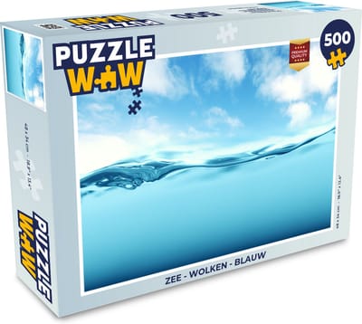 Puzzel Zee - Wolken - Blauw - Legpuzzel - Puzzel 500 stukjes