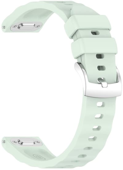 Siliconen bandje - geschikt voor Garmin Venu 2s / 3s / 4 (41mm) / Vivoactive 4s / Forerunner 255s / 265s - Huawei Watch GT 5 Pro - 42mm / GT 6 / GT 5 / GT 4 - 41mm - ribbels - groen