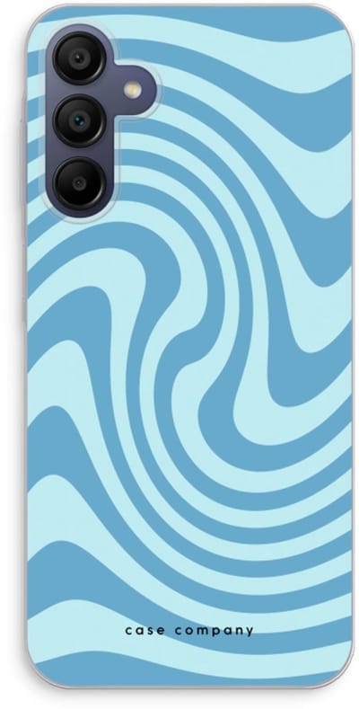 Case Company® - Hoesje geschikt voor Samsung Galaxy A15 hoesje - Swirl Blauw - Soft Cover Telefoonhoesje - Bescherming aan alle Kanten en Schermrand