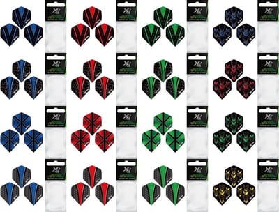 XQMax Dart Flights - Multipack - 16 Sets - 48 Stuks - Extra Stevig - Darts Flights - Cadeau
