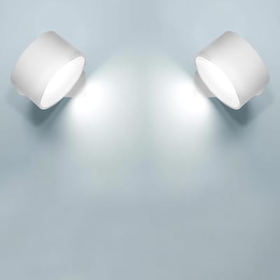 QORA® Oplaadbare Wandlamp - Wandlamp - Wit - ‎8cm x 8cm x 4cm