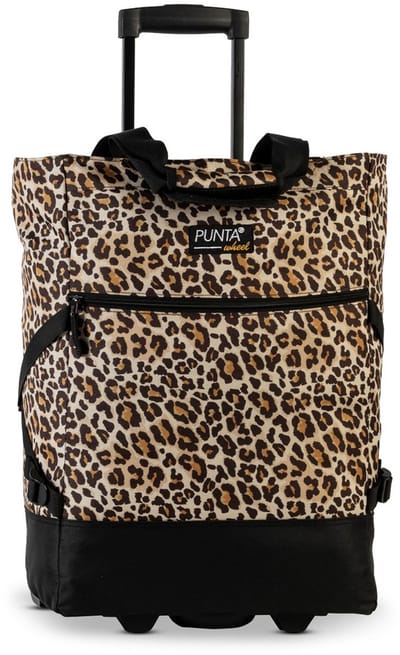 Punta Wheel Trolley Shopper Leopard