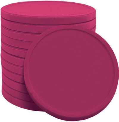CombiCraft blanco recycle munt gemaakt van biologisch afbreekbaar aardappelzetmeel - fuchsia - Ø 29mm - verpakking 500 stuks