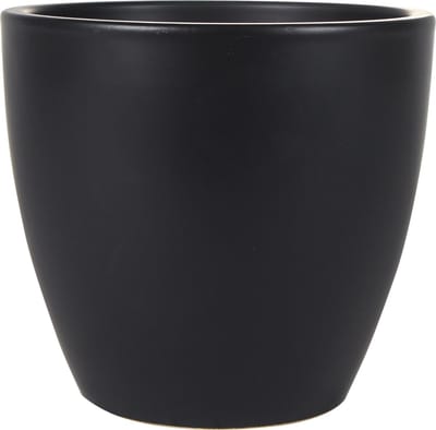Ter Steege Bloempot - zwart - glans - Scandinavisch - 20 x 19 cm - plantenpot