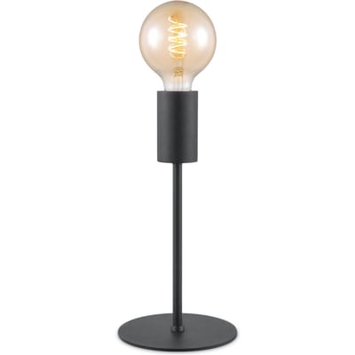 Home Sweet Home - Industriële tafellamp Sola - Zwart - 15/15/30cm - bedlampje - geschikt voor E27 LED lichtbron - gemaakt van Metaal