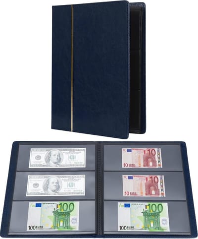 Lexium Biljetten verzamelmap - Geld verzamelmap - Biljetten album - Geld verzamelen - Biljetten houder