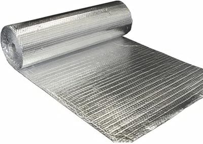 Isolatiefolie - Dubbele bubble folie - Woning isoleren - Water- en vochtbestendig - 1 meter breed - Zilver
